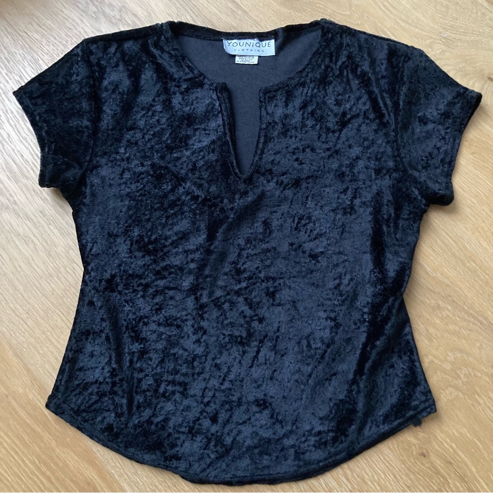 Black velvet shirt
